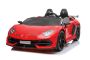 Voiture electrique enfànt lamborghini Aventador 12V, 2 places, rouge, Portes à ouverture verticale, Moteur 2 x 12V, Batterie 12V, Télécommande 2,4 Ghz, Roues EVA souples, Suspension, Démarrage progressif, Lecteur MP3 avec USB, Licence d'origine