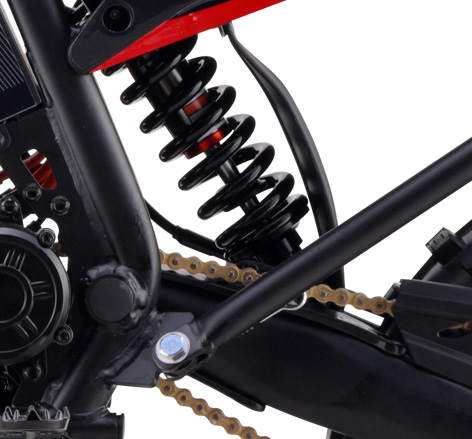 Amortisseur arrière et béquille